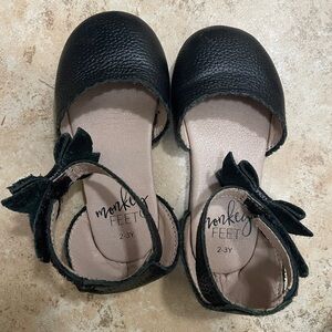 Monkey Feet Black Dress Shoes for Kids